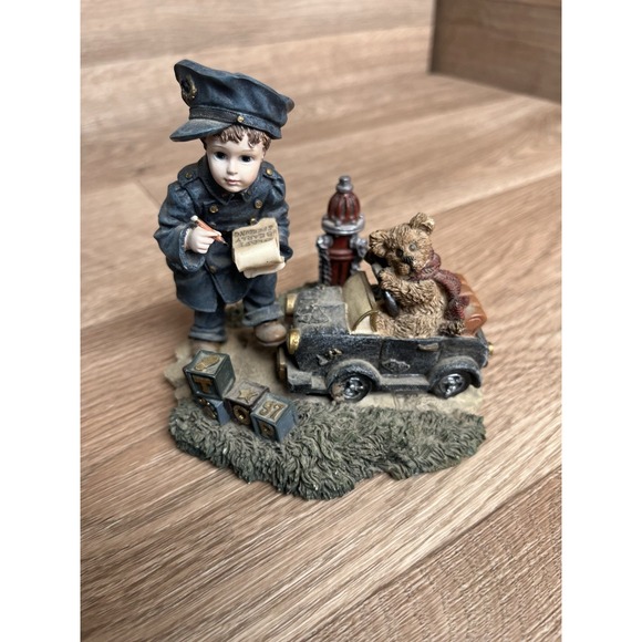 Boyds Bears Yesterdays Child Dollstone Benjamin with Matthew The Speed Trap 3524 - Picture 1 of 2